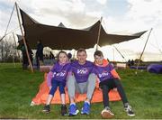 3 February 2018; Vhi ambassador and Olympian David Gillick with parkrun participant Sophie Duggan, age 11 and Sam Duggan, 13, from Corbally, Limerick pictured at the Limerick parkrun where Vhi hosted a special event to celebrate their partnership with parkrun Ireland. Vhi ambassador and Olympian David Gillick was on hand to lead the warm up for parkrun participants before completing the 5km free event. Parkrunners enjoyed refreshments post event at the Vhi Relaxation Area where a physiotherapist took participants through a post event stretching routine. parkrun in partnership with Vhi support local communities in organising free, weekly, timed 5k runs every Saturday at 9.30am. To register for a parkrun near you visit www.parkrun.ie. Photo by Eóin Noonan/Sportsfile