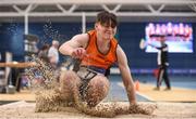 3 February 2018; Oisin Fitzpatrick of Nenagh Olympic AC, Co Tipperary, competing in the Men's Triple Jump event at the Irish Life Health National Indoor League Finals at the National Indoor Arena in Abbotstown, Dublin. Photo by Sam Barnes/Sportsfile