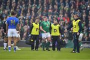 10 February 2018; Tadhg Furlong of Ireland is substituted due to injury during the Six Nations Rugby Championship match between Ireland and Italy at the Aviva Stadium in Dublin.
