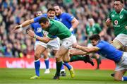 10 February 2018; Robbie Henshaw of Ireland is tackled by Tommaso Allan of Italy during the Six Nations Rugby Championship match between Ireland and Italy at the Aviva Stadium in Dublin. Photo by Brendan Moran/Sportsfile