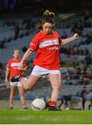 10 February 2018; Eimear Scally of Cork scores her side's first goal from a penalty during the Lidl Ladies Football National League Division 1 match between Dublin and Cork at Croke Park in Dublin. Photo by Piaras Ó Mídheach/Sportsfile