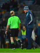 10 February 2018; Dublin manager Mick Bohan with referee Gavin Corrigan after the Lidl Ladies Football National League Division 1 match between Dublin and Cork at Croke Park in Dublin. Photo by Piaras Ó Mídheach/Sportsfile