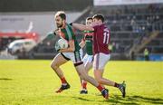 11 February 2018; Jason Gibbons of Mayo in action against Shane Walsh of Galway during the Allianz Football League Division 1 Round 3 match between Galway and Mayo at Pearse Stadium in Galway. Photo by Diarmuid Greene/Sportsfile
