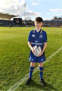17 February 2018; Leinster mascot Robbie Jones, from Donnybrook, Dublin prior to the Guinness PRO14 Round 15 match between Leinster and Scarlets at the RDS Arena in Dublin. Photo by Brendan Moran/Sportsfile