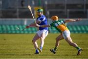 25 February 2018; Neil Foyle of Laois in action against Colin Egan of Offaly during the Allianz Hurling League Division 1B Round 4 match between Offaly and Laois at Bord Na Móna O’Connor Park in Offaly. Photo by Sam Barnes/Sportsfile