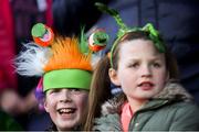 25 February 2018; Ireland supporters prior to the Women's Six Nations Rugby Championship match between Ireland and Wales at Donnybrook Stadium in Dublin. Photo by David Fitzgerald/Sportsfile