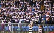 26 February 2018; Clongowes Wood College supporters during the Bank of Ireland Leinster Schools Junior Cup Round 2 match between Belvedere College and Clongowes Wood College at Donnybrook Stadium in Dublin. Photo by Piaras Ó Mídheach/Sportsfile