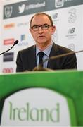 8 March 2018; Manager Martin O'Neill during a Republic of Ireland squad announcement at the Aviva Stadium in Dublin. Photo by Stephen McCarthy/Sportsfile