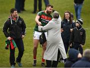11 March 2018; Aidan O'Shea of Mayo celebrates with his mother Sheila after the Allianz Football League Division 1 Round 5 match between Kildare and Mayo at St Conleth's Park in Newbridge, Kildare. Photo by Daire Brennan/Sportsfile