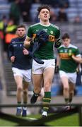 11 March 2018; David Clifford of Kerry runs out ahead of the Allianz Football League Division 1 Round 5 match between Dublin and Kerry at Croke Park in Dublin. Photo by Stephen McCarthy/Sportsfile
