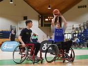 13 March 2018: The finals of the inaugural  ‘All-Ireland TY Wheelchair Basketball Championships’ launched by Irish Wheelchair Association (IWA) took place on Tuesday, 13th March 2018 in the National Basketball Arena, Tallaght. Ardscoil na Mara, Tramore Co. Waterford and Gaelcholáiste Mhuire AG, Cork reached the grand final with Gaelcholáiste Mhuire AG rolling to victory on the day, in a fast paced match which ended in 11 - 4. A general view of action during the final between Grennan College Thomastown and Santa Sabina & St Fintans at the National Basketball Arena in Tallaght, Dublin. Photo by Eóin Noonan/Sportsfile