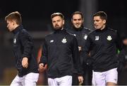 16 March 2018; Greg Bolger of Shamrock Rovers warming up with team mates ahead of the SSE Airtricity League Premier Division match between Shamrock Rovers and St Patrick's Athletic at Tallaght Stadium in Tallaght, Dublin. Photo by Eóin Noonan/Sportsfile