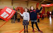 17 March 2018: Cuala supporters, Cecilia McCullam, 8, and Anna Hayes, 9, from Monkstown, Co Dublin, pictured during DAVY/ Cuala GAA pre-match activities ahead of the AIB GAA Hurling All-Ireland Senior Club Championship Final between Cuala and Na Piarsaigh. DAVY is proud to sponsor the Cuala Senior Hurling Team. The activities took place at Cuala GAA in Dalkey, Dublin. Photo by Sam Barnes/Sportsfile