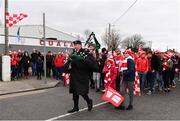 17 March 2018: Cuala supporters gather outside the club house during DAVY/ Cuala GAA pre-match activities ahead of the AIB GAA Hurling All-Ireland Senior Club Championship Final between Cuala and Na Piarsaigh. DAVY is proud to sponsor the Cuala Senior Hurling Team. The activities took place at Cuala GAA in Dalkey, Dublin. Photo by Sam Barnes/Sportsfile