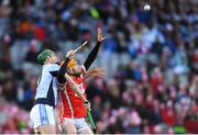 17 March 2018: Oisín Gough of Cuala in action against Ronan Lynch of Na Piarsaigh during the AIB GAA Hurling All-Ireland Senior Club Championship Final match between Cuala and Na Piarsaigh at Croke Park in Dublin. Photo by Eóin Noonan/Sportsfile