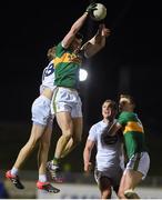 17 March 2018; Jack Barry of Kerry wins possession from a kick-out ahead of Paul Cribbin of Kildare during the Allianz Football League Division 1 Round 6 match between Kerry and Kildare at Austin Stack Park in Tralee, Co Kerry. Photo by Diarmuid Greene/Sportsfile