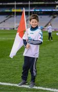 17 March 2018: AIB flagbearer Conor Flanagan, age 9, who won an AIB flag bearer competition to wave on Cuala at the AIB Senior Hurling Club Championship Final between Cuala and Na Piarsaigh at Croke Park on St. Patrick's Day. For exclusive content and behind the scenes action of the AIB GAA & Camogie Club Championships follow AIB GAA on Facebook, Twitter, Instagram and Snapchat and www.aib.ie/gaa. Photo by Stephen McCarthy/Sportsfile