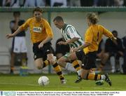 6 August 2003; Eamon Zayed of Bray Wanderers in action against Tugay of Blackburn Rovers, right, during the Andy McEvoy Challenge match between Bray Wanderers and Blackburn Rovers at Carlisle Grounds in Bray, Co. Wicklow. Photo by Brendan Moran/Sportsfile