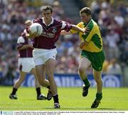 4 August 2003; Joe Bergin of Galway, in action against Barry Monaghan of Donegal during the Bank of Ireland All-Ireland Senior Football Championship Quarter Final match between Galway and Donegal at Croke Park in Dublin. Photo by Ray McManus/Sportsfile