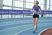 18 March 2018; Maeve O'Connor from Waterford AC, on her way to winning the Girls U15 1k Walk event, during the Irish Life Health National Juvenile Indoor Championships day 2 at Athlone IT in Athlone, Co Westmeath. Photo by Tomás Greally/Sportsfile