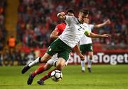 23 March 2018; Seamus Coleman of Republic of Ireland is tackled by Emre Akbaba of Turkey during the International Friendly match between Turkey and Republic of Ireland at Antalya Stadium in Antalya, Turkey. Photo by Stephen McCarthy/Sportsfile