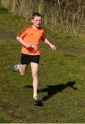 24 March 2018; Eventual winner Neil Culhane, age 12, from Boyne AC, during the Oldbridge parkrun where Vhi hosted a special event to celebrate their partnership with parkrun Ireland. Vhi ambassador and Olympian David Gillick was on hand to lead the warm up for parkrun participants before completing the 5km free event. parkrunners enjoyed refreshments post event at the Vhi Relaxation Area where a physiotherapist took participants through a post event stretching routine. parkrun in partnership with Vhi support local communities in organising free, weekly, timed 5k runs every Saturday at 9.30am. To register for a parkrun near you visit www.parkrun.ie. Battle of the Boyne Visitor Centre, Co Meath. Photo by Piaras Ó Mídheach/Sportsfile