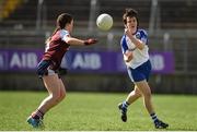 25 March 2018; Cora Courtney of Monaghan in action against Nicole Feery of Westmeath during the Lidl Ladies Football National League Division 1 Round 6 match between Monaghan and Westmeath at St Tiernach's Park in Clones, Monaghan. Photo by Philip Fitzpatrick/Sportsfile