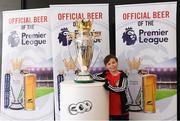 27 March 2018; Jimmy Johnston with the Premier League trophy during the Carling Ireland Premier League Retail Trophy Tour in Tesco Bloomfield Shopping Centre, Dun Laoghaire, Co Dublin. Photo by Eóin Noonan/Sportsfile