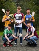 29 March 2018; In attendance, from left, Ronan McKenna of Limerick Treaty, Murrough McMahon of Clare Saffrons, Jack Barrett of Galway McDonagh, Liam Dempsey of North Tipperary and Adam Heneghan of Galway Maroon at the launch of the Bank of Ireland Celtic Challenge 2018 at Iveagh Gardens in Dublin. Photo by David Fitzgerald/Sportsfile