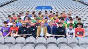 29 March 2018; Uachtarán Chumann Lúthchleas Gael John Horan, centre, with Bank of Ireland Ambassadors, from left, Tommy Walsh, Eoin Kelly and Henry Shefflin, Down hurler Danny Toner and attendees at the launch of the Bank of Ireland Celtic Challenge 2018 at Croke Park in Dublin. Photo by Sam Barnes/Sportsfile