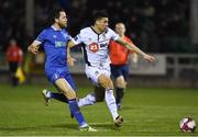 30 March 2018; Courtney Duffus of Waterford FC in action against Billy Dennehy of Limerick FC during the SSE Airtricity League Premier Division match between Limerick and Waterford at Market's Field in Limerick. Photo by Matt Browne/Sportsfile