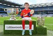 3 April 2018; Players from Horeswood GAA, Co Wexford, pictured with the Sam Maguire and Liam MacCarthy Trophies  during Day 1 of the The Go Games Provincial days in partnership with Littlewoods Ireland at Croke Park in Dublin. Photo by Sam Barnes/Sportsfile