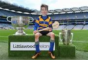 3 April 2018; Players from Blackhall Gaels GAA, Co Meath, pictured with the Sam Maguire and Liam MacCarthy Trophies  during Day 1 of the The Go Games Provincial days in partnership with Littlewoods Ireland at Croke Park in Dublin. Photo by Sam Barnes/Sportsfile