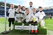 3 April 2018; Players from Clane GAA, Co Kildare, pictured with the Sam Maguire and Liam MacCarthy Trophies  during Day 1 of the The Go Games Provincial days in partnership with Littlewoods Ireland at Croke Park in Dublin. Photo by Sam Barnes/Sportsfile