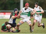 4 April 2018; Paul Deeney of South East is tackled by Kielan Kelly of Midlands during the Shane Horgan Cup 5th Round match between South East and Midlands at Tullow RFC in Tullow, Co Carlow. Photo by Matt Browne/Sportsfile