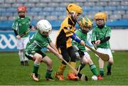 4 April 2018; Paudie Butler of Kilrush/Askamore, Co Wexford, in action against Danny Murray, left, and Cathal Williams, right, of Kilmacow, Co Kilkenny, during Day 2 of the The Go Games Provincial days in partnership with Littlewoods Ireland at Croke Park in Dublin. Photo by Piaras Ó Mídheach/Sportsfile