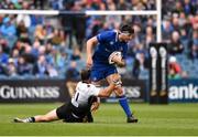 7 April 2018; Max Deegan of Leinster is tackled by Mattia Bellini of Zebre during the Guinness PRO14 Round 19 match between Leinster and Zebre at the RDS Arena in Dublin. Photo by Sam Barnes/Sportsfile