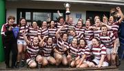 8 April 2018; The Tullow team celebrate following the Womens Division 2 League Final match between Suttonians RFC and Tullow RFC at Naas RFC in Naas, Co. Kildare. Photo by Ramsey Cardy/Sportsfile