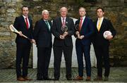 9 April 2018: Club legends, from left, Eoin Larkin of James Stephens, Billy Morgan of Nemo Rangers, Coman Goggins of Ballinteer St Johns and Aaron Kernan of Crossmaglen Rangers, with Uachtarán Chumann Lúthchleas Gael John Horan, at the launch of the inaugural AIB GAA Club Player Awards. The awards ceremony will be the first of its kind in the club championship to recognise the top performing club players and to celebrate their hard work, commitment and individual achievements at a national level. The awards ceremony will take place in Croke Park, on Saturday 21st April. For exclusive content and to see why AIB are backing Club and County follow us @AIB_GAA on Twitter, Instagram, Snapchat, Facebook and AIB.ie/GAA. Photo by Ramsey Cardy/Sportsfile