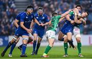 14 April 2018; Noel Reid of Leinster is tackled by Alessandro Zanni of Benetton Rugby during the Guinness PRO14 Round 20 match between Leinster and Benetton Rugby at the RDS Arena in Dublin. Photo by Ramsey Cardy/Sportsfile