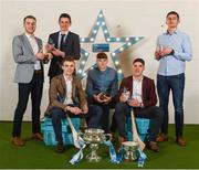 16 April 2018; UL hurlers, from left, John McGrath from Tipperary, Gearóid Hegarty from Limerick, David McCarthy from Limerick, David Fitzgerald from Clare, Seán Finn from Limerick and Conor Cleary from Clare at the Electric Ireland HE GAA Football & Hurling Rising Stars Awards for 2018, in Croke Park. The awards acknowledge outstanding performances in the battle for third level football and hurling Championships and come at the end of what was an epic season of GAA action. Photo by Stephen McCarthy/Sportsfile