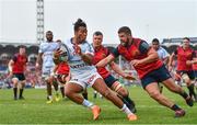 22 April 2018; Teddy Thomas of Racing 92 in action against Sam Arnold of Munster during the European Rugby Champions Cup semi-final match between Racing 92 and Munster Rugby at the Stade Chaban-Delmas in Bordeaux, France. Photo by Brendan Moran/Sportsfile