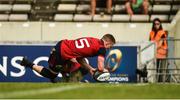 22 April 2018; Andrew Conway of Munster scores his side's third try during the European Rugby Champions Cup semi-final match between Racing 92 and Munster Rugby at the Stade Chaban-Delmas in Bordeaux, France. Photo by Diarmuid Greene/Sportsfile