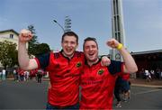 22 April 2018; Munster supporters Daniel Hennessy, from Glenroe, Co. Limerick, left, and Daniel Conroy, from Kilfinnane, Co. Limerick, prior to the European Rugby Champions Cup semi-final match between Racing 92 and Munster Rugby at the Stade Chaban-Delmas in Bordeaux, France. Photo by Diarmuid Greene/Sportsfile