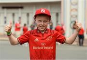 22 April 2018; Tadhg Healy, aged 10, from Tralee Rugby Club prior to the European Rugby Champions Cup semi-final match between Racing 92 and Munster Rugby at the Stade Chaban-Delmas in Bordeaux, France. Photo by Diarmuid Greene/Sportsfile