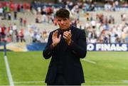 22 April 2018; Former Munster player Donncha O'Callaghan, on duty at the game for BT Sport, applauds Munster players after the European Rugby Champions Cup semi-final match between Racing 92 and Munster Rugby at the Stade Chaban-Delmas in Bordeaux, France. Photo by Diarmuid Greene/Sportsfile