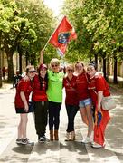 22 April 2018; Munster supporters, The Meaney's, Katie, Rebecca, Jacinta, Trish, Sam, and Edel, from Ardfinnan, Co Tipperary, during the European Rugby Champions Cup semi-final match between Racing 92 and Munster Rugby at the Stade Chaban-Delmas in Bordeaux, France. Photo by Diarmuid Greene/Sportsfile