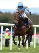 24 April 2018; Un De Sceaux, with Patrick Mullins up, on their way to winning The BoyleSports Champion Steeplechase at Punchestown Racecourse in Naas, Co. Kildare. Photo by Matt Browne/Sportsfile