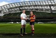 2 May 2018; Cork Constitution captain Niall Kenneally and Lansdowne captain Ian Prendiville in attendance at the Ulster Bank League Division 1A Final Media Event at the Aviva Stadium in Dublin. Photo by Piaras Ó Mídheach/Sportsfile