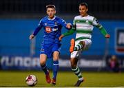 11 May 2018; Derek Daly of Waterford in action against Graham Burke of Shamrock Rovers during the SSE Airtricity League Premier Division match between Shamrock Rovers and Waterford at Tallaght Stadium, in Dublin. Photo by Harry Murphy/Sportsfile